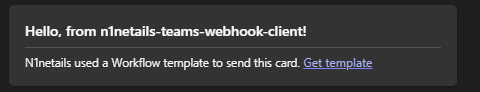 N1netails teams webhook message simple